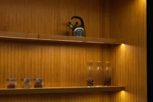 Wall-mounted spice rack for Mobile Home